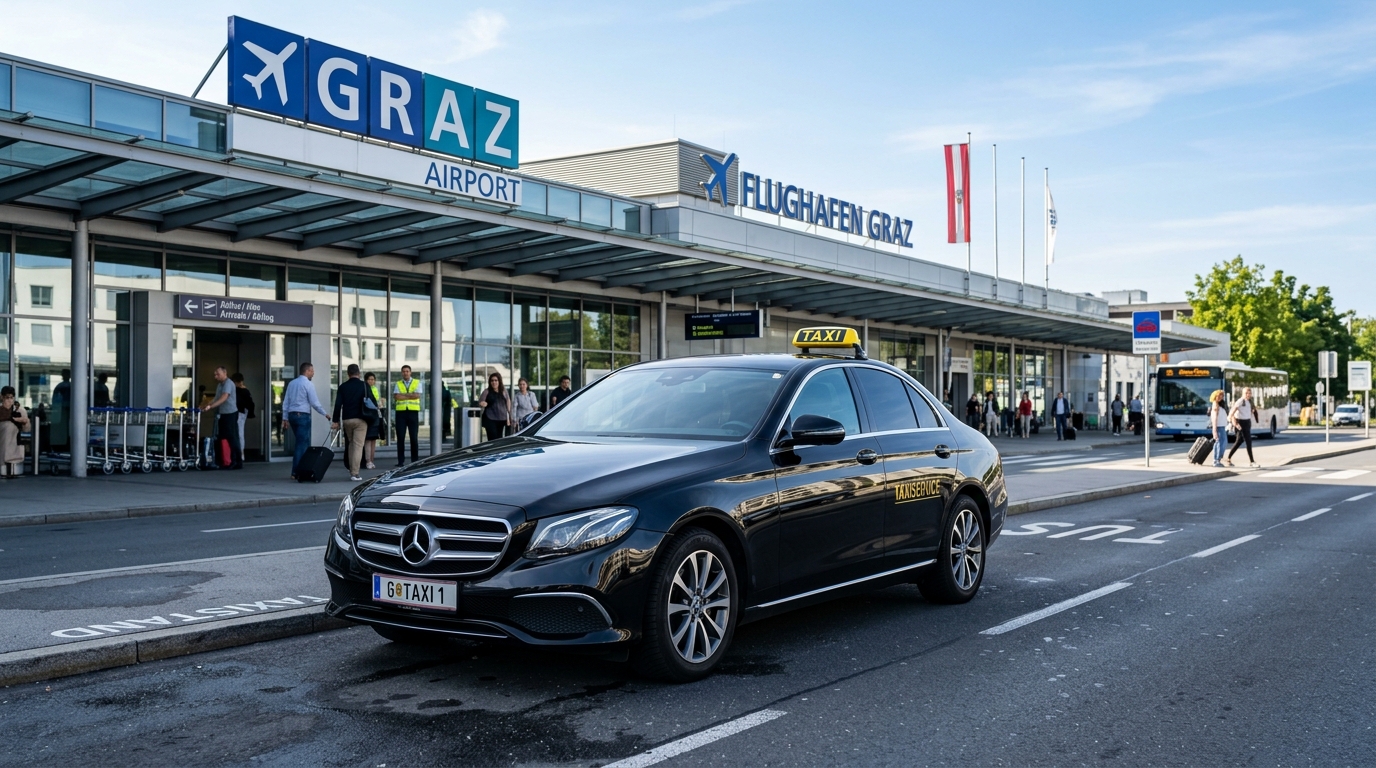 Taxi Graz Airport Fuhrpark – Moderne Mercedes-Benz Taxis